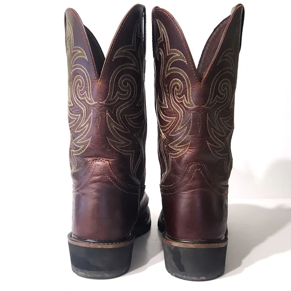 Justin Stampede WK4575 Leather Western Cowboy Boots Men's Size 10.5 D - Picture 5 of 16